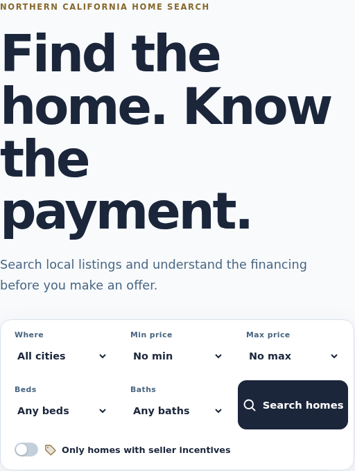 PCL Home Search: Find the home. Know the payment.